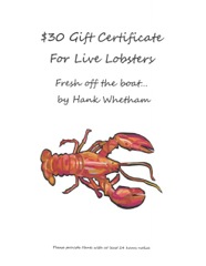 Live Lobsters Gift Certificate