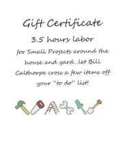 Small Jobs Gift Certificate