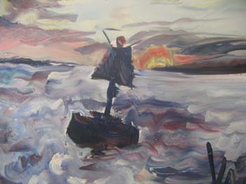 Rounding the Buoy at Dawn